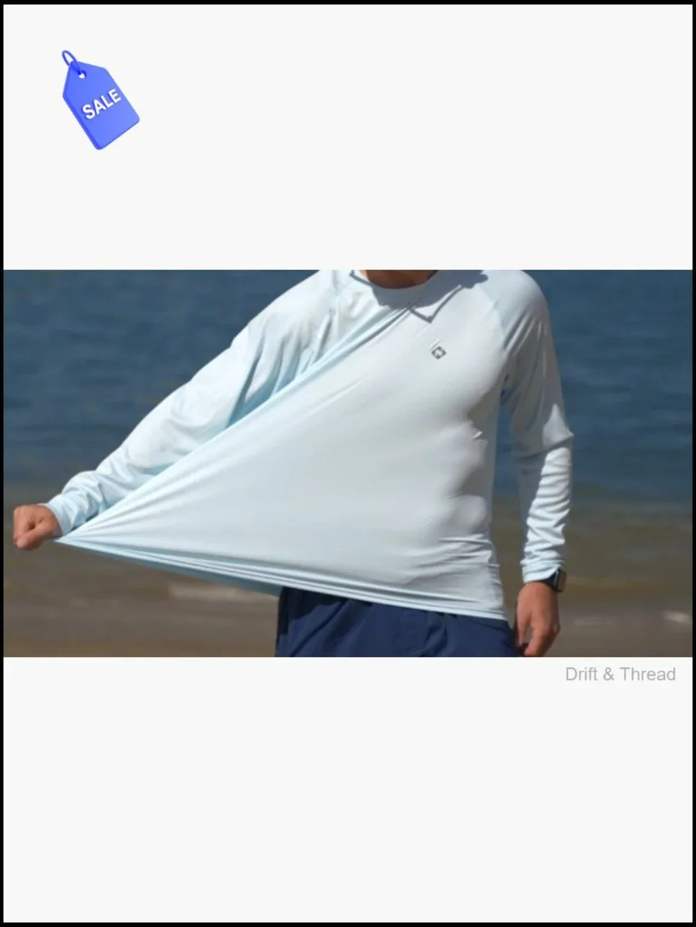 UPF 50+ Long Sleeve Rash Guard Sun Protection Shirt Quick Dry Lightweight for